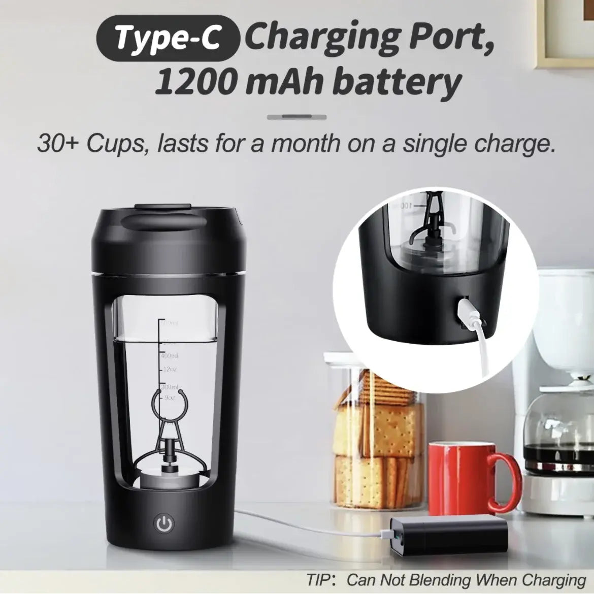 Electric Portable Protein Shaker Bottle