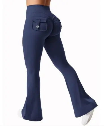 Women's Golf & Yoga Flare Leggings with Rear Pockets