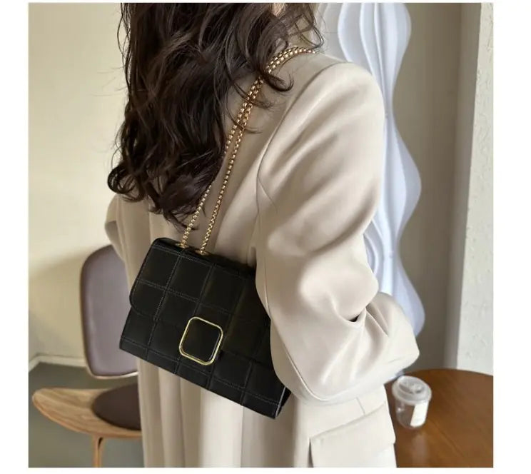 Plaid Chain Bag - Vintage Shoulder Crossbody Bag
