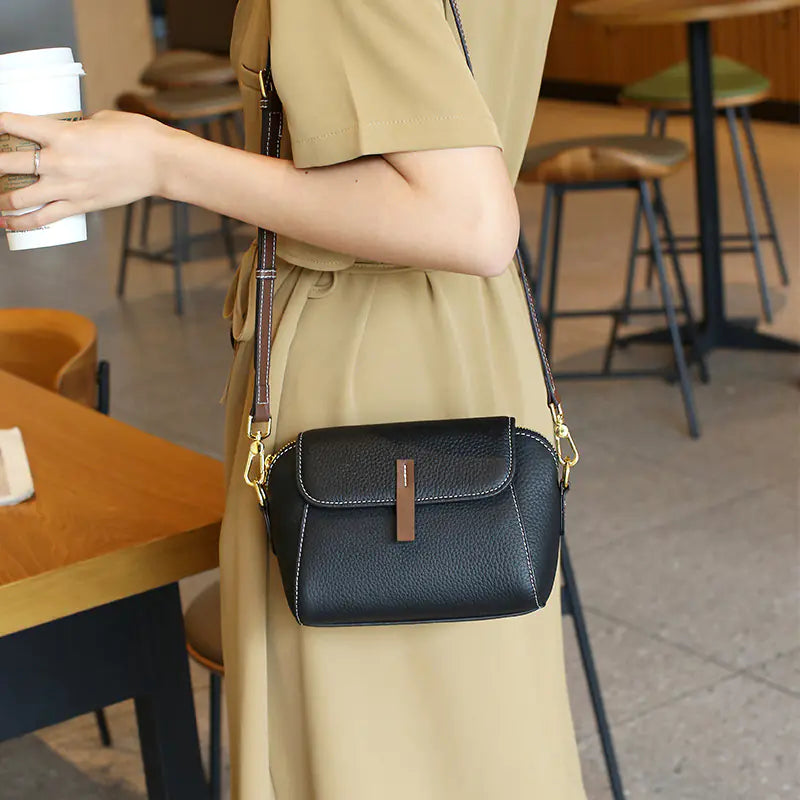 Stylish Women's Cowhide Shoulder Crossbody Bag