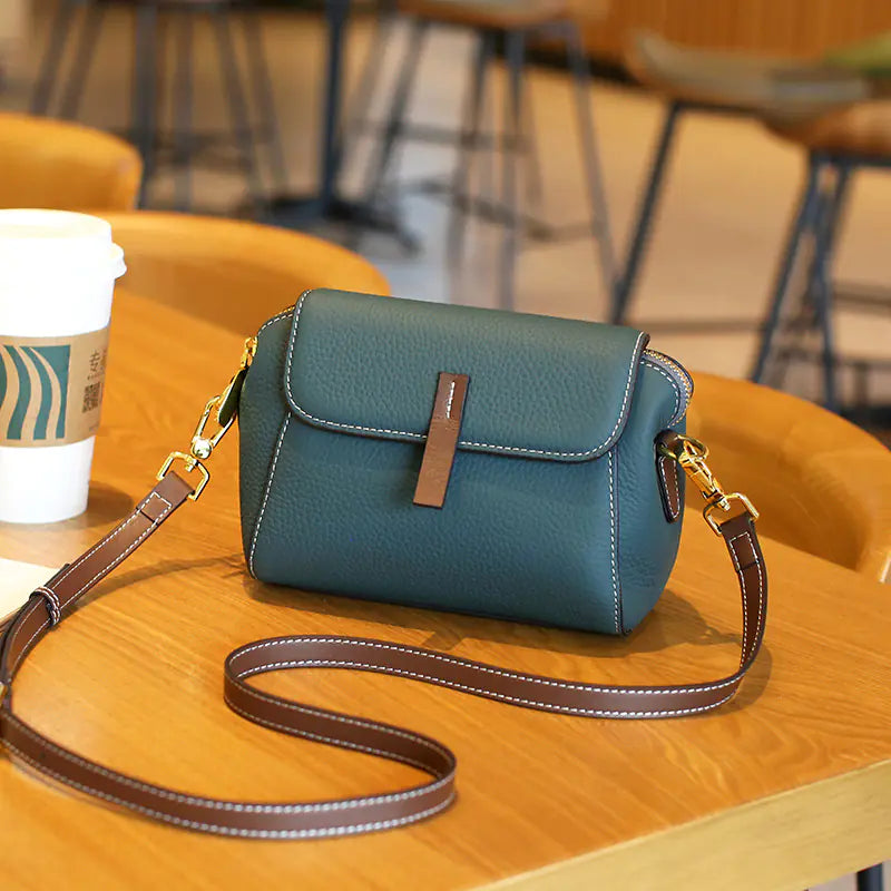 Stylish Women's Cowhide Shoulder Crossbody Bag