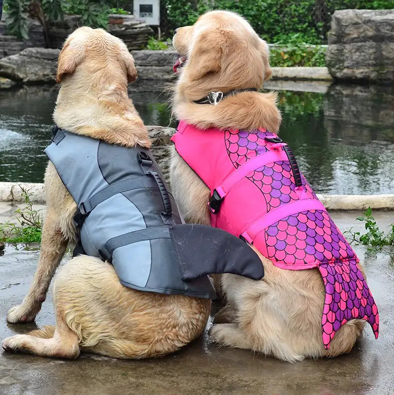 Adjustable Mermaid Shark Dog Life Vest