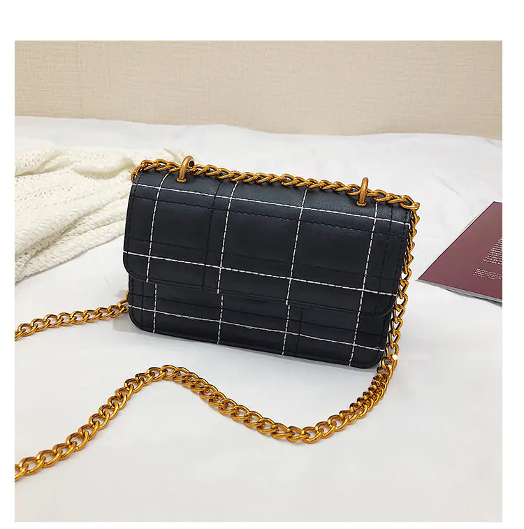 Plaid Chain Bag - Vintage Shoulder Crossbody Bag