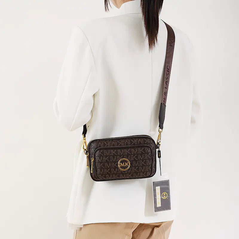 Stylish Vintage Women's Crossbody Bag with Wide Strap