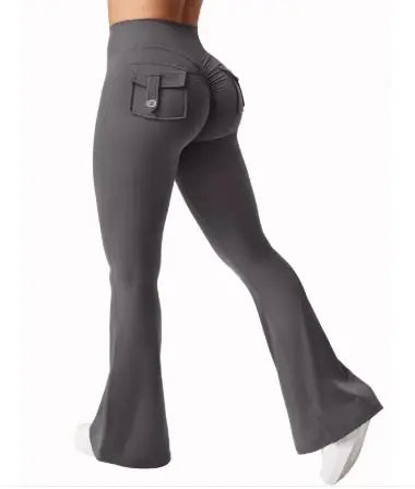 Women's Golf & Yoga Flare Leggings with Rear Pockets