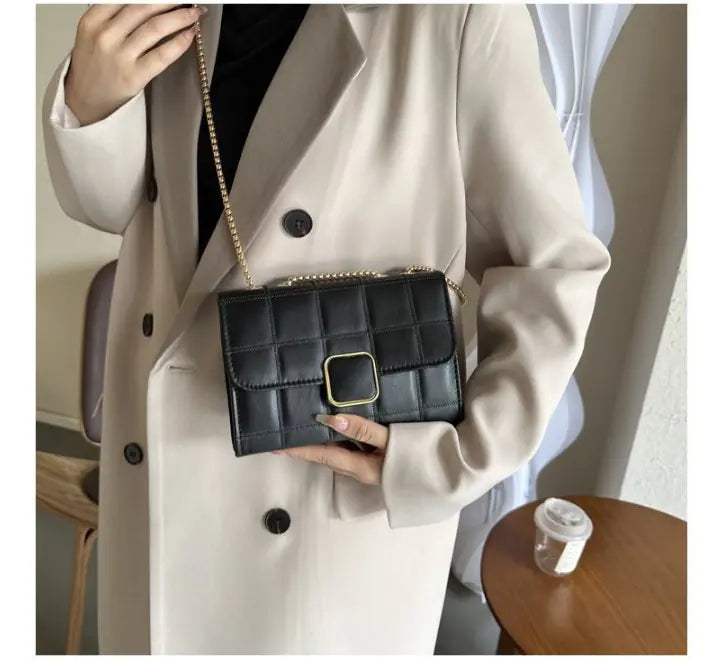 Plaid Chain Bag - Vintage Shoulder Crossbody Bag