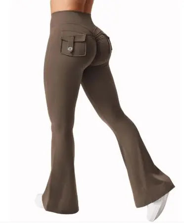 Women's Golf & Yoga Flare Leggings with Rear Pockets