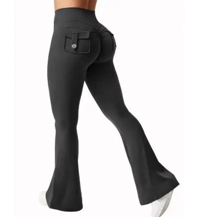 Women's Golf & Yoga Flare Leggings with Rear Pockets