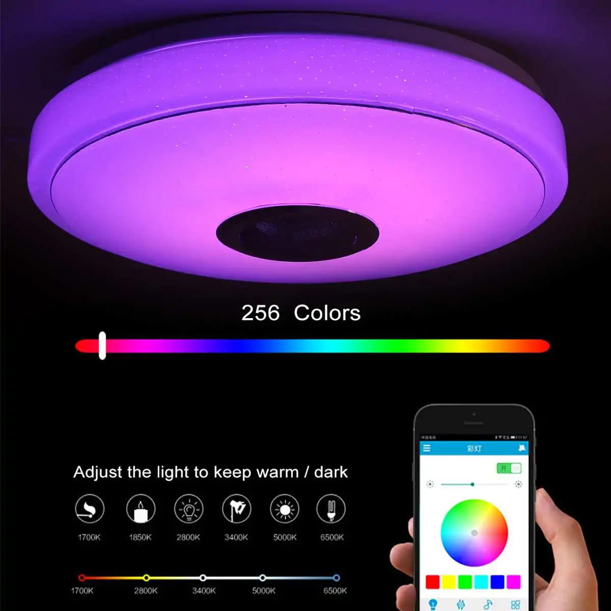 Modern RGB Colour Change LED Ceiling Light