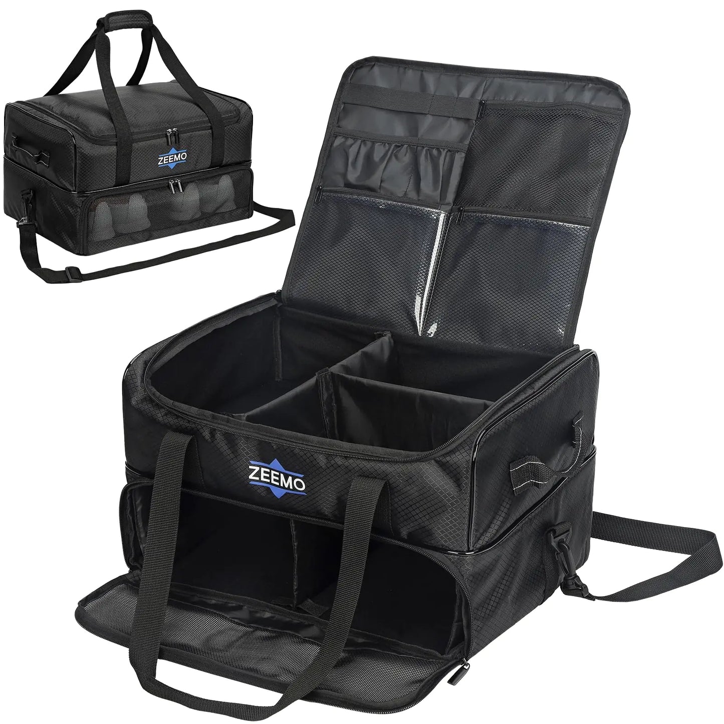 ZEEMO Golf Trunk Organizer 2 Layer Car Locker with Ventilated Compartment
