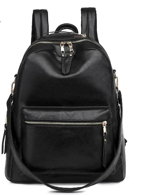 Stylish Durable PU Backpack for Women - Travel Bag