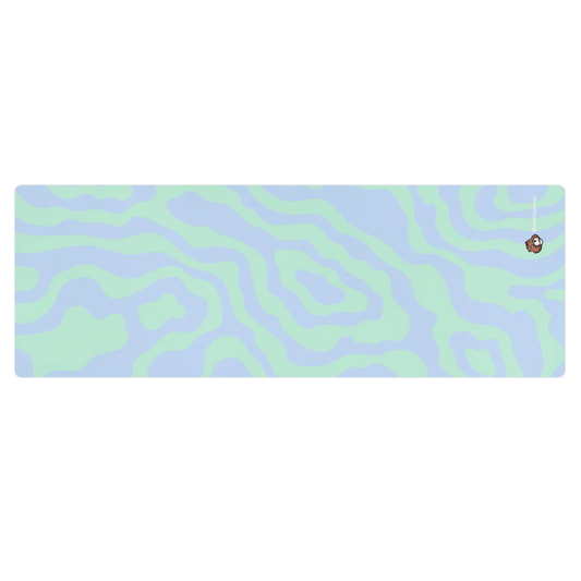 Bad Gopher - Blue/Green Topography Map - Yoga Mat