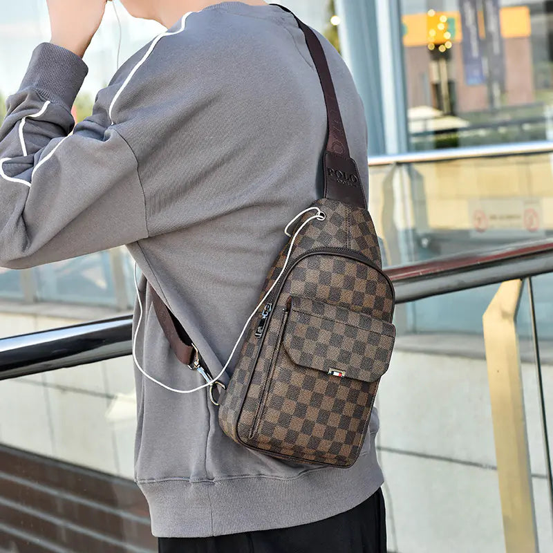 Men's Crossbody Chest Bag for Outdoor Leisure Use