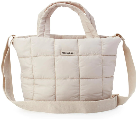 Reebok Womens Bag - Lightweight Nylon Quilted Crossbody Bags for Women - Stylish Everyday Womens Sling Bags Stucco