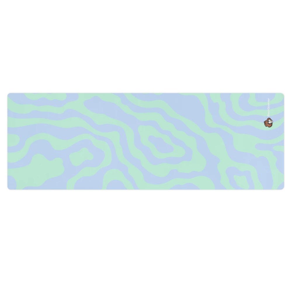 Bad Gopher - Blue/Green Topography Map - Yoga Mat