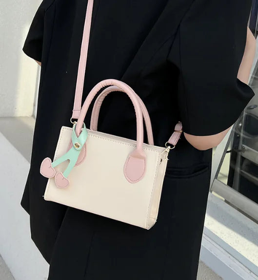 Shoulder Bag with Wide Strap, Stylish PU Crossbody Bag