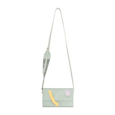 Shoulder Bag with Wide Strap, Stylish PU Crossbody Bag